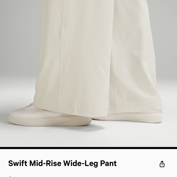 NWT Lululemon Swift Wide-Leg Mid-Rise Pant
Size 8
Color: Bone - Picture 5 of 13
